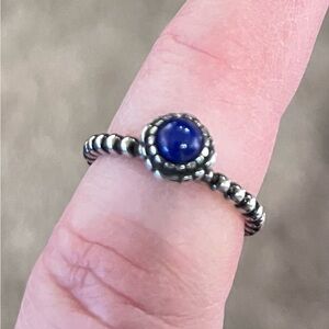 Pandora ring Size 7 lapis Lazuli stone